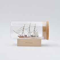 jeancard sailing glass bottle in view 3D radii Cardiy handmade paper sculpted material bag greeting card creative gift