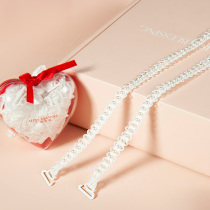 Miss Mango Invisible Underwear Shoulder Strap Exposed Replaceable Sexy Bra Accessories Transparent Beaded Shoulder Strap