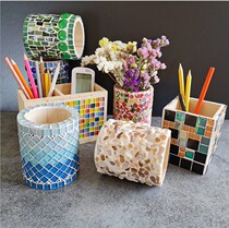 diy pen holder white embryo Wooden handmade creative self-made material accessories childrens educational kindergarten parent-child gift