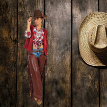 Western barrel-wound big cha leggings Cowboy big cha Equestrian big cha can be customized