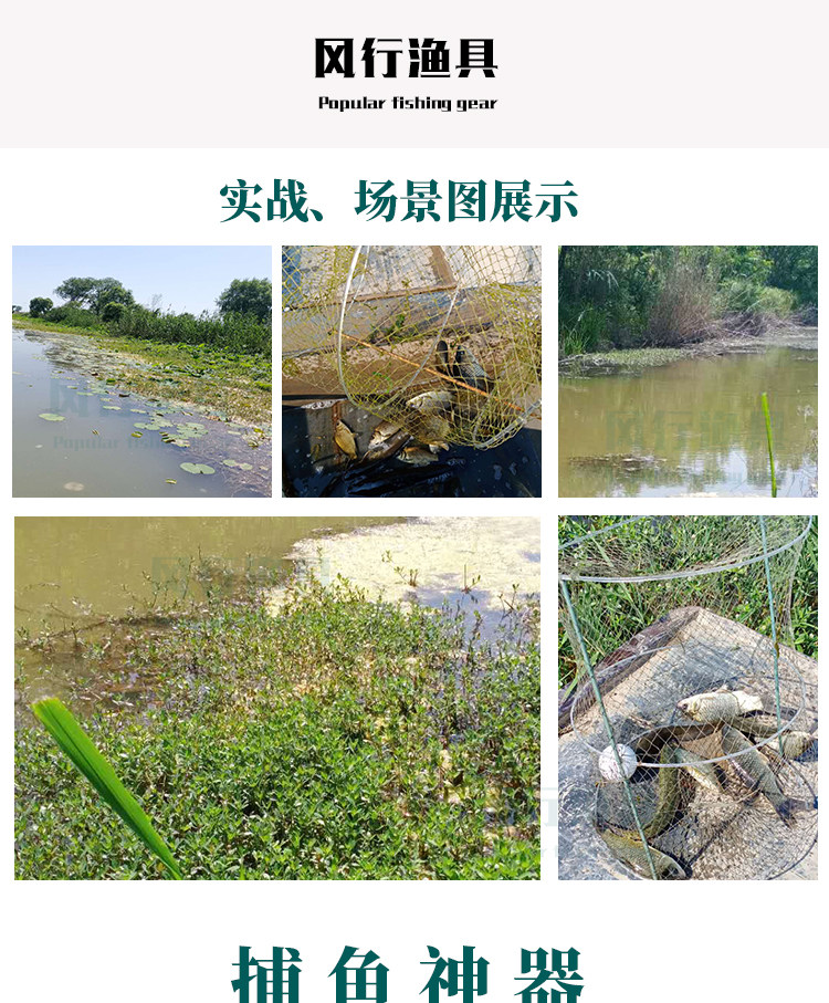 花篮鱼笼捕鱼花篮抓鱼花蓝捕黑鱼笼捕鱼网花蓝网折叠甲鱼笼网