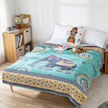 Export UK Yu single pure cotton Six layers of gauze bed linen summer cool quilt with multipurpose cover blanket Summer air conditioning by woolen cloth
