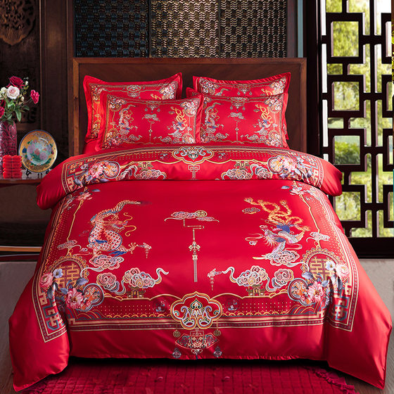 Wedding four-piece set new Chinese style festive set wedding big red wedding wedding four-piece set wedding embroidery doll
Wedding four-piece set new Chinese style festive set wedding big red wedding wedding four-piece set wedding embroidery doll