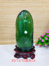 Natural crystal glaze beautiful crystal clear clear Stone natural ornamental stone green stone ornaments collection