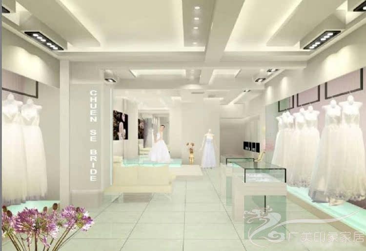 服装店展示架上墙吊顶婚纱架女装货架吊顶挂衣服架子上墙吊架壁挂