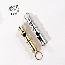 North Wolf children pure copper whistle outdoor earthquake survival whistle waterproof treble competition training pigeon gold and silver 0627