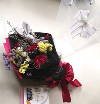 Ribbon rose doll dried flowers handmade DIY Blue Demon Girl Teachers Day Tanabata Christmas Birthday Gift