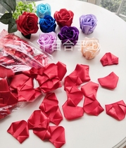 Ribbon Rose Petals Handmade Material Blue Enchantress DIY Material Birthday Valentines Day Christmas Gift