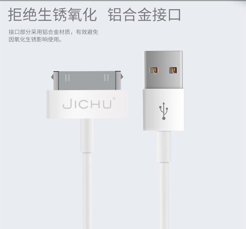 技触 iphone4数据线 苹果4s数据线iPad2 iPad3 touch4 充电器线产品展示图5