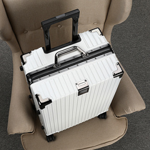 Fashion luggage aluminum frame trolley case 20 male and female students universal wheel 24 boarding luggage password leather case 28