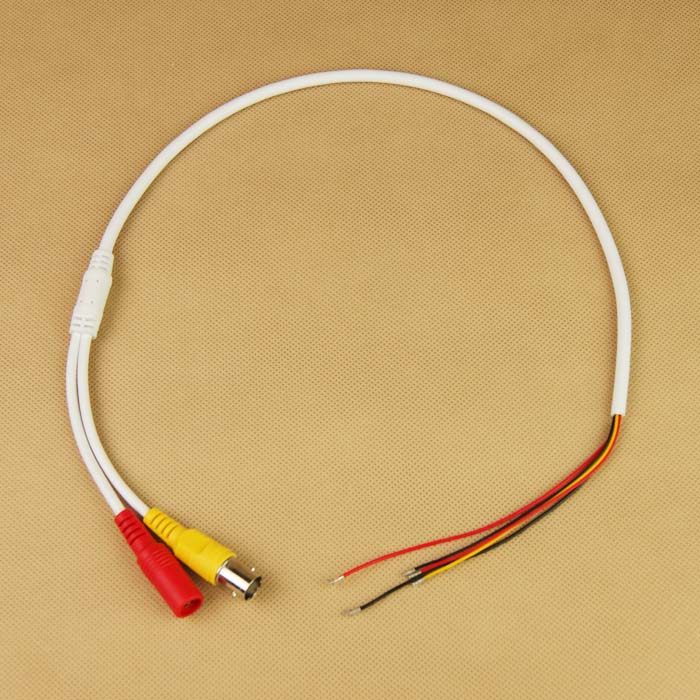 模拟监控摄像头尾线_模拟5芯尾线红黄头_监控摄像机组装用尾线