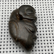 Hongshan culture antique Jade Miscellaneous Collection iron meteorite pendant ornaments living room retro objects Jade brand