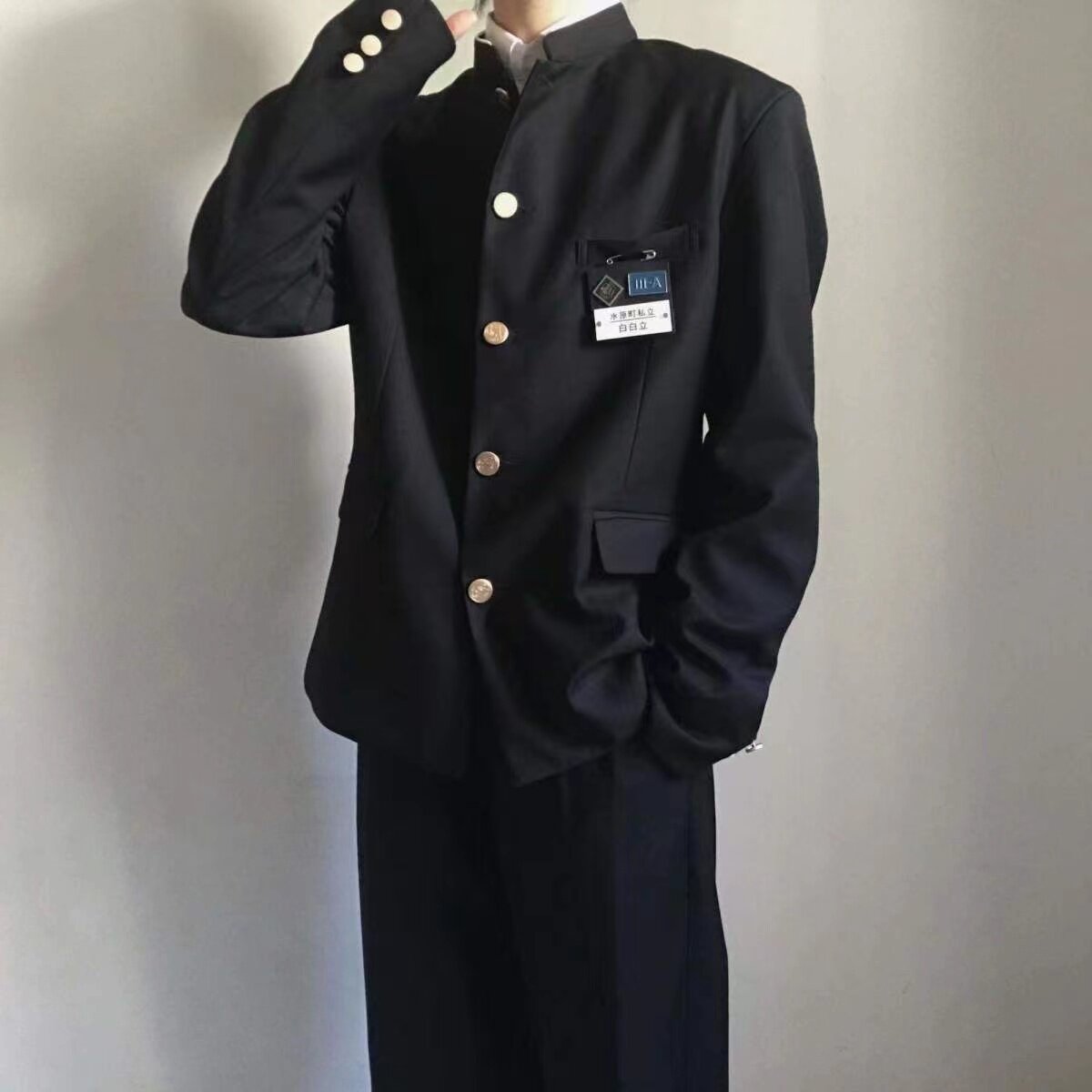 dk制服中山装一套日系热血高校铃兰校服jk男女班服外套西装学院风