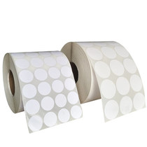 Copper plate label paper round diameter 15 20 25 28 40 70 10mm self-adhesive custom barcode printing