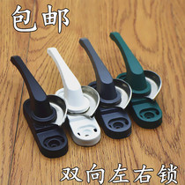 Aluminium alloy bidirectional crescent lock stainless steel doors and windows door lock push-pull glass moving door and window safety insurance hook lock