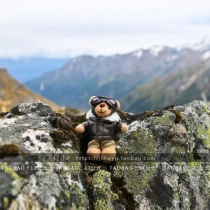 New German MIL-TEC bear teddy bear keychain doll adhesive hook