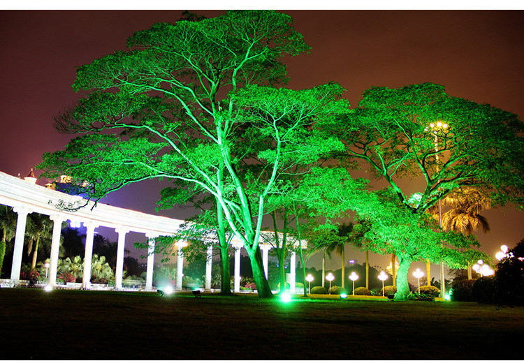 led户外彩色投光灯防水七彩rgb变光射灯泛光灯酒店园林桥梁装饰灯