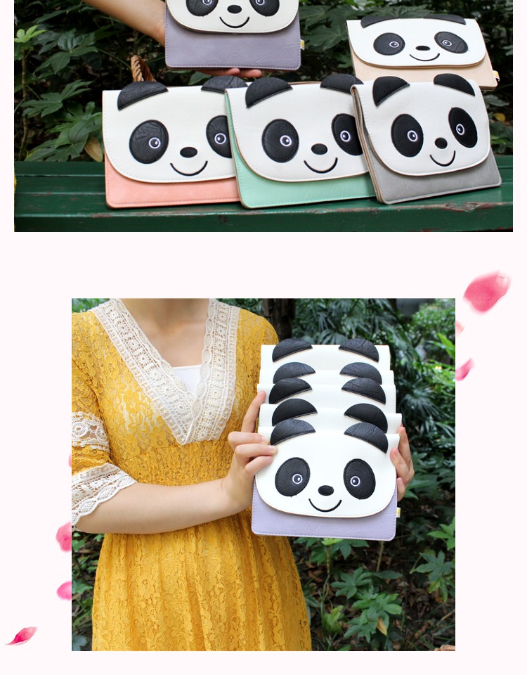 紀梵希包包圖案 四川紀念品熊貓圖案單層包斜挎包成人女士背包pu皮單肩信封包 包包