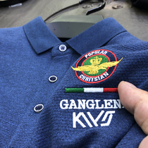 Polo shirt mens long-sleeved pineapple pattern t-shirt lapel autumn export tail single male t foreign trade cut label bead cotton Paul shirt