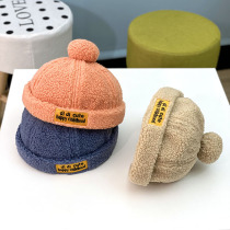 Autumn Winter new children landowners hat tide fashion men and women Alphabet Hair melon leather hat Han version 100 hitch a baby hat