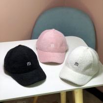 Parent-child Baseball Cap Autumn Winter Girl Han Edition Fashion Boy Letters Plush Duck Tongue Cap Tide Children Warm Hat