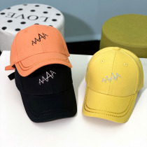 Spring autumn children hat Han version Tide Fashion Boy Casual Baseball Cap Girl 100 hitch Alphabet Duck Tongue Cap 3-8