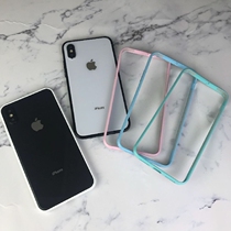 Suitable for apple x macarons baking lacquered metal rims iPhonex pink sky blue mint green toasted porcelain pure