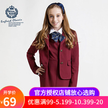 Eaton Guild date red girl Little suit Inn College Childrens Choral Performance Costume School Uniform 2022 Chunqiu