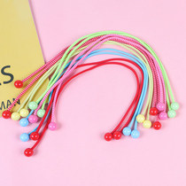 2021 childrens hair accessories girl headrope high elastic long rubber band student hair rope tight baby Hairband leather case