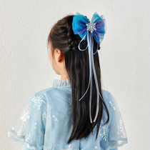 South Korea Princess bow hair accessories children hairclip little girl hairpin clip ribbon girls headwear frozen