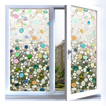 Static film pastoral frosted window sticker film decoration glue-free glass flower balcony sunscreen semi-permeable room plant