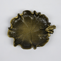 Antique brass frog pen wash brush pen stand pen wash portable ink ink ink bowl ink butterfly