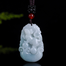 Natural Emerald Jade Pendant Jade Pendant Jade Pei Zodiac Zodiac Pendant dragon mascot Ornament Pendant male and female