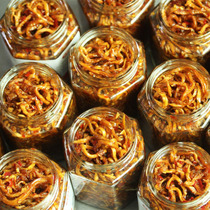 Hunan cold crispy spicy papaya shiny shredded pickles dish meal Guangxi Hengxian specialty appetizer salty canned