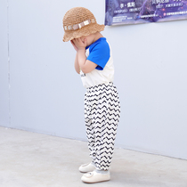 Baby anti mosquito pants summer thin girls ankle-length pants loose cotton silk boy Haren pants tide childrens bloomers