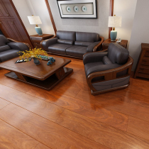 Nine picture pure solid wood floor Balsam Wood bean red sandalwood super large version plain natural oil lock buckle resistant to floor heating high grade