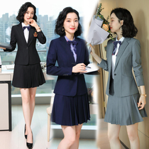 College-style uniformed female-style teacher professional suit kindergarten costume kindergarten teacher working costume autumn