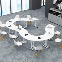 W Styling Mobile Desk Reception Desk Leisure Desk Negotiation Table Coaching Class Training Course Students Sector Table