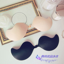 Hot spring swimming can not fall off small chest gathered invisible bra breathable dress wedding dress chest patch bikini swimsuit chest pad female