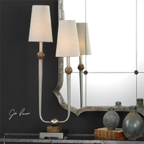 American simple table lamp American imported original new metal linen study living room Villa creative table lamp