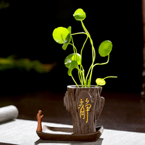 Zen Willi Small Monk Snail Hydropony Vase Creative Purple Sand Tea Pamper boutique Nourishing Tea Table Tea Set Accessories Floras