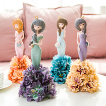 Creative princess girl heart ornaments Home soft decorations Indoor living room characters Resin crafts Wedding gifts