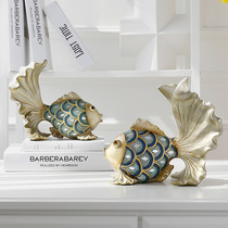 European modern living room entrance bedroom desktop goldfish ornaments Wine cabinet Home decorations Wedding gifts