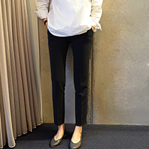 Suit pants womens nine-point pants 2022 spring and autumn new Korean version high waist small feet straight tube casual professional slimming cigarette pipe pants