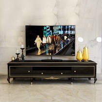 American light lavish solid wood tea table TV cabinet Composition minimalist small family Living room Audiovisual Cabinet Eurostyle Locker