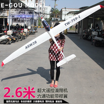 Remote control glider model aircraft 2 6 meters wingspan large electric professional adult training machine fixed wing remote control aircraft