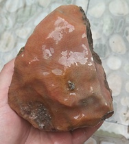 Ning Qiang Coral Jade Honeycomb Pattern Boutique Red Raw Stone Chapter Small Material Stone Engraving Material Ancient Bio fossil W