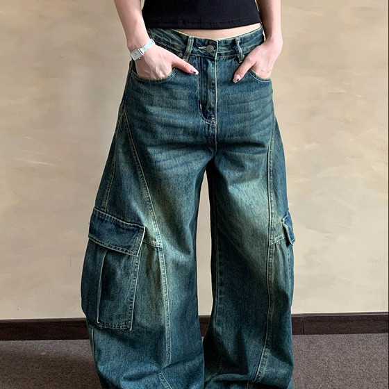 Large size American retro deconstruction design multi-pocket scimitar jeans women's trendy brand loose wide-leg floor-sweeping pants trendy
Large size American retro deconstruction design multi-pocket scimitar jeans women's trendy brand loose wide-leg floor-sweeping pants trendy