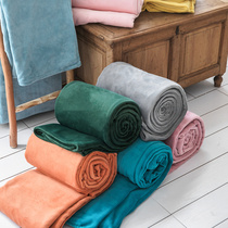 Autumn and winter simple milk velvet bed sheet single product double-sided velvet Falai velvet bed sheet thickened solid color warm bedspread single piece
