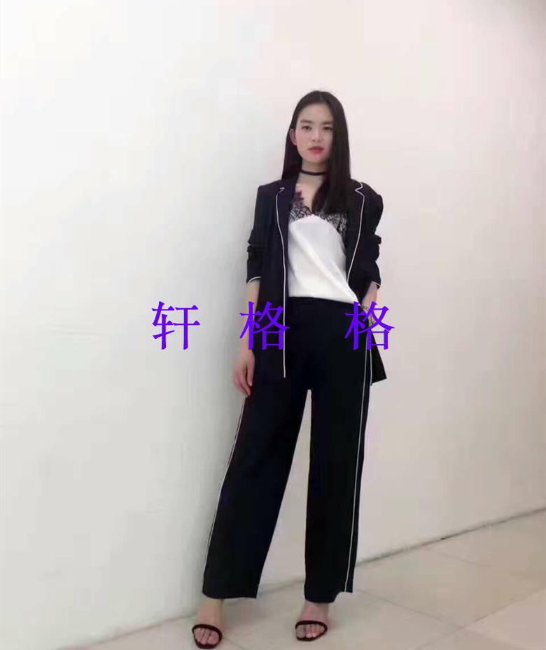 香奈兒152 102 正品睡衣風2020夏新款女黑白嵌條西服上衣外套薄MA202JKT102 香奈兒